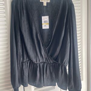 Micheal Kors NWT - Long Sleeve V-Neck Blouse